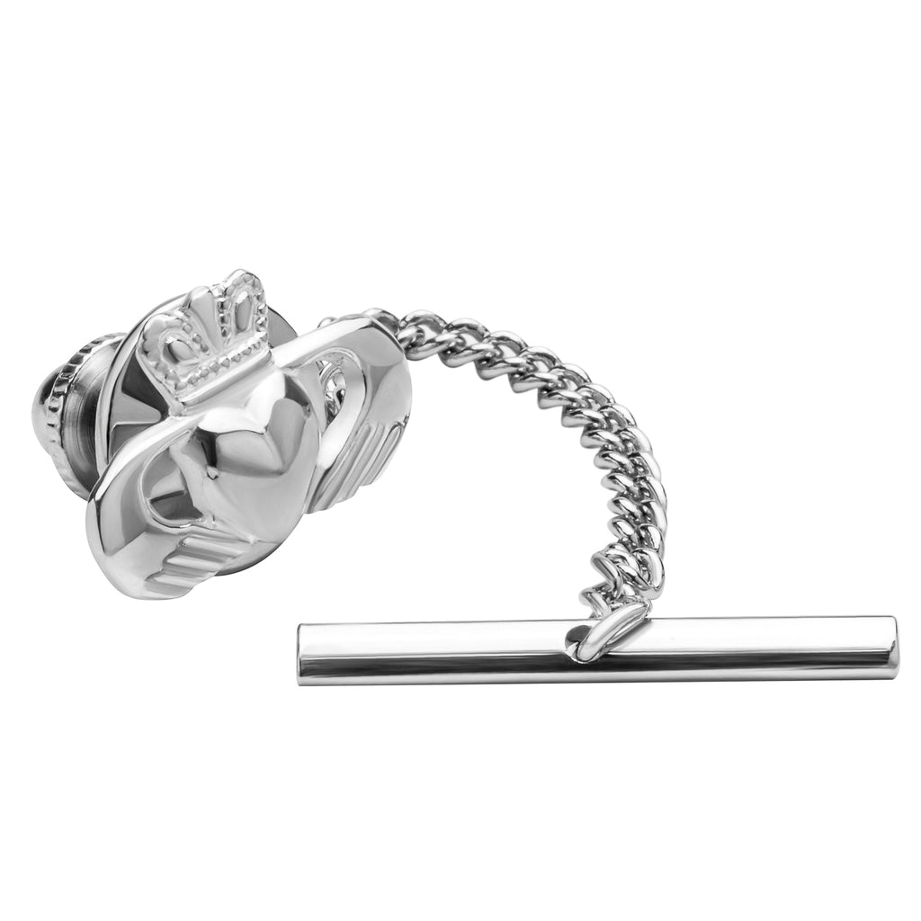 Sterling Silver Irish Claddagh Tie Tack The Cufflink Store