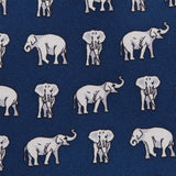 Blue Elephants Silk Tie