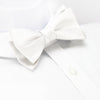 Self-Tie Plain White Silk Bow Tie