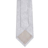 Silver Paisley Woven Silk Tie