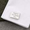 Engraved Cufflinks, Silver Plated Rectangle
