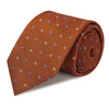 Orange & Blue Flower Spot Silk Tie