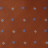 Orange & Blue Flower Spot Silk Tie
