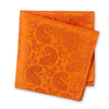 Classic Orange Paisley Silk Handkerchief