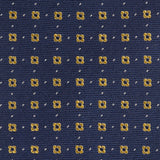 Navy & Yellow Flower Spot Silk Tie
