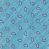 Turquoise Micro Paisley Woven Silk Tie