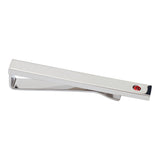 Birthstone Silver Plated Tie Bar (January - Garnet)