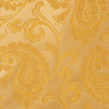 Classic Gold Paisley Silk Tie & Handkerchief Set