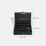 Black Lidded Mini Cufflink Box