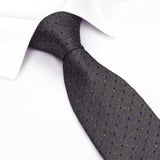 Grey & Purple Textured Spot Silk Tie