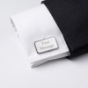 Sterling Silver Oblong Cufflinks (Engraved)