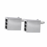 Black Crystal Wedge Cufflinks