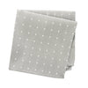 Silver Polka Dot Woven Silk Handkerchief