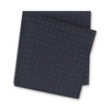 Navy & Green Micro Spot Silk Handkerchief