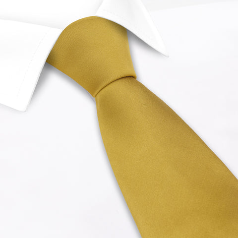Plain Gold Silk Tie