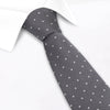 Grey Micro Spot Silk Tie