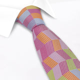 Multicoloured Chevron Silk Tie