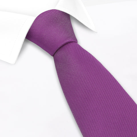 Plain Magenta Woven Silk Tie