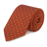 Burnt Orange Micro Spot Silk Tie