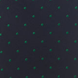 Navy & Green Micro Spot Silk Tie