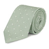 Yoghurt Green Polka Dot Silk Tie