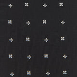 Black & White Flower Spot Silk Tie