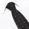 Black & White Flower Spot Silk Tie