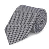 Black & Grey Diamond Gridded Silk Tie