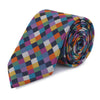 Multi Colour Check Luxury Woven Silk Tie