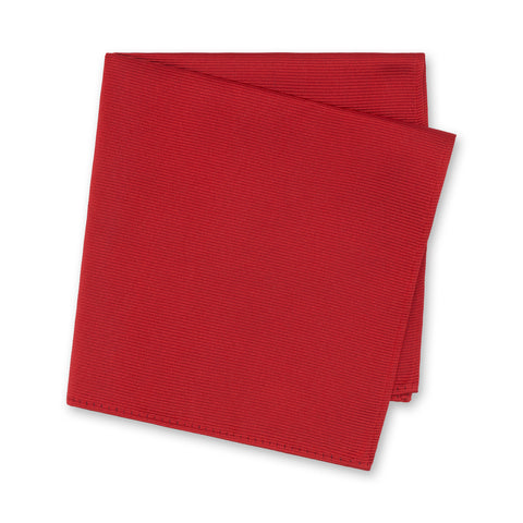 Luxury Plain Red Woven Silk Handkerchief
