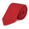 Luxury Plain Red Woven Silk Tie