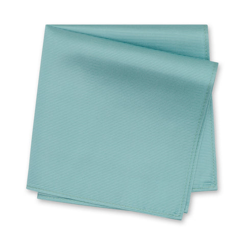 Plain Cyan Woven Silk Handkerchief