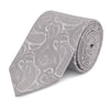 Silver Paisley Woven Silk Tie