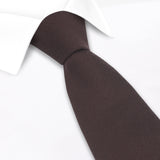Plain Dark Brown Wool Mix Tie