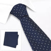 Navy Micro Spot Tie & Handkerchief Set