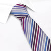 Various Purple Striped Woven Silk Tie