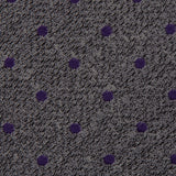 Grey & Purple Textured Spot Silk Tie