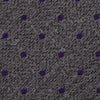 Grey & Purple Textured Spot Silk Tie