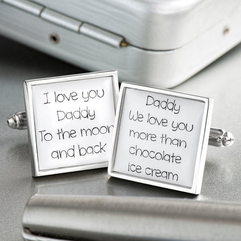 Personalised I Love You Daddy Cufflinks