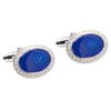 Sterling Silver Blue Azure Cufflinks