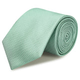 Duck Egg Herringbone Silk Tie