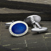 Sterling Silver Blue Azure Cufflinks