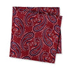 Red & Blue Large Paisley Silk Handkerchief