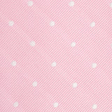 Pink & White Polka Dot Woven Silk Tie