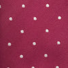 Burgundy Polka Dot Woven Silk Tie