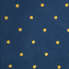 Navy & Yellow Polka Dot Woven Silk Tie