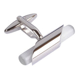 White Stone Bar Cufflinks