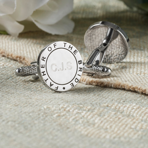 Personalised Father of The Bride Eternal Wedding Cufflinks
