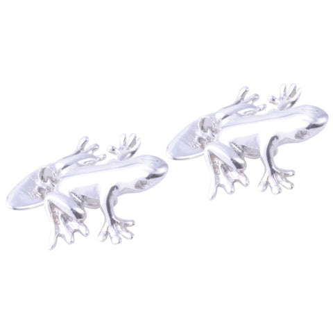 Sterling Silver Frog Cufflinks