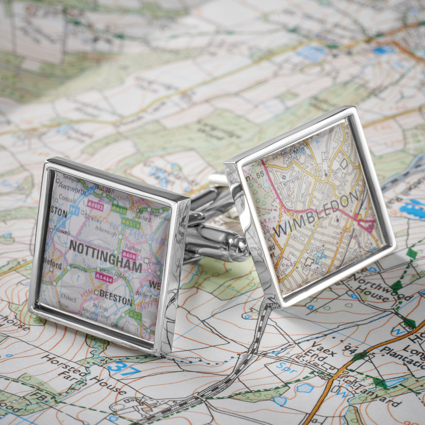 Personalised Map Cufflinks – The Cufflink Store